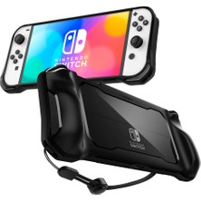 Spigen Nintendo Switch OLED Kılıf Rugged Armor Matte Black - ACS04020