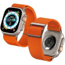 Spigen Apple Watch 49mm Ultra 2/1 - 46mm Seri 10 - 45mm Seri 9/8/7 - 44mm Seri SE2/SE/6/5/4 Kordon Kayış Band Lite Fit Ultra Orange - AMP05986