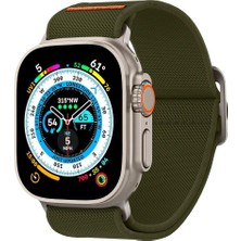 Spigen Apple Watch 49mm Ultra 2/1 - 46mm Seri 10 - 45mm Seri 9/8/7 - 44mm Seri SE2/SE/6/5/4 Kordon Kayış Band Lite Fit Ultra Khaki - AMP05985