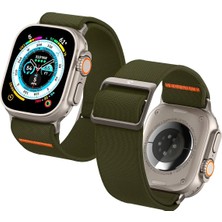 Spigen Apple Watch 49mm Ultra 2/1 - 46mm Seri 10 - 45mm Seri 9/8/7 - 44mm Seri SE2/SE/6/5/4 Kordon Kayış Band Lite Fit Ultra Khaki - AMP05985