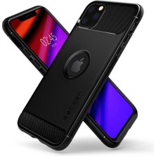 Spigen iPhone 11 Pro Max Kılıf Rugged Armor Matte Black - 075CS27133