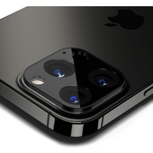 Spigen iPhone 13 Pro Max / iPhone 13 Pro Kamera Lens Camı Koruyucu Glas.tR Optik (2 Adet) Black - AGL03381