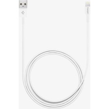 Spigen Essential Lightning to USB-A (1 Metre) Şarj/Data Kablosu MFI Lisanslı C10LS White - SGP11575