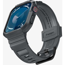 Spigen Apple Watch 45mm (Seri 9/8/7) Kılıf & Kordon Kayış Rugged Armor Pro Dark Gray - ACS07387