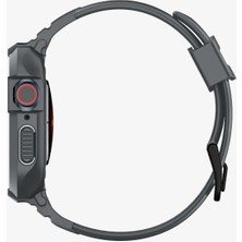 Spigen Apple Watch 45mm (Seri 9/8/7) Kılıf & Kordon Kayış Rugged Armor Pro Dark Gray - ACS07387