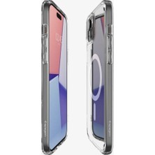 Spigen iPhone 15 Plus Kılıf Crystal Hybrid MagFit MagSafe özellikli White - ACS06463