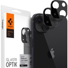 Spigen iPhone 13 / iPhone 13 Mini Kamera Lens Camı Koruyucu Glas.tR Optik (2 Adet) Black - AGL03395