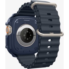 Spigen Apple Watch 49mm (Ultra 2/1) Kılıf Rugged Armor Navy Blue - ACS07382