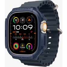 Spigen Apple Watch 49mm (Ultra 2/1) Kılıf Rugged Armor Navy Blue - ACS07382