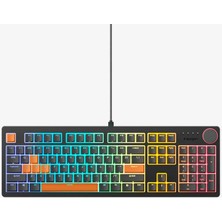 Spigen ArcPlay RGB Ingilizce Q Kablolu Mekanik Gaming Klavye Oyuncular İçin Tasarlandı Multi-Fonksiyon Ses Ayarı (Cherry MX Brown Switch / 8000 HZ Rapid Speed for Performance) PJ2100US - APP06427