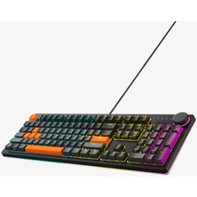 Spigen ArcPlay RGB Ingilizce Q Kablolu Mekanik Gaming Klavye Oyuncular İçin Tasarlandı Multi-Fonksiyon Ses Ayarı (Cherry MX Brown Switch / 8000 HZ Rapid Speed for Performance) PJ2100US - APP06427