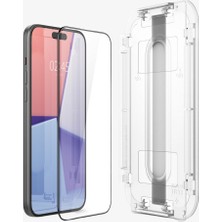 Spigen iPhone 15 Plus Cam Ekran Koruyucu Kolay Kurulum GLAS.tR EZ Fit Full Cover HD Black (2 Adet) - AGL06884