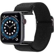 Spigen Apple Watch 49mm Ultra 2/1 - 46mm Seri 10 - 45mm Seri 9/8/7 - 44mm Seri SE2/SE/6/5/4 Kordon Kayış Band Lite Fit Black - AMP02286