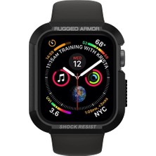 Spigen Apple Watch 41mm/40mm (Seri 9/8/SE2/7/6/SE/5/4) Kılıf Rugged Armor Black - 061CS24480