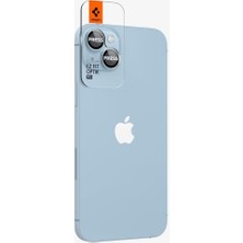 Spigen iPhone 15 / 15 Plus / 14 / 14 Plus Kamera Lens Camı Koruyucu Glas.tR EZ Fit Optik Pro (2 Adet) Blue - AGL07166