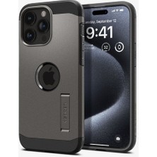 Spigen iPhone 15 Pro Kılıf Tough Armor MagFit MagSafe özellikli Gunmetal - ACS06732