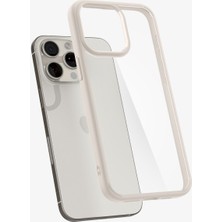 Spigen iPhone 15 Pro Kılıf Ultra Hybrid Natural Titanium - ACS07214