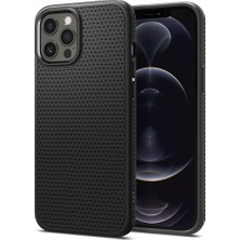 Spigen iPhone 12 Pro Max Kılıf Liquid Air Matte Black - ACS01617