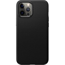 Spigen iPhone 12 Pro Max Kılıf Liquid Air Matte Black - ACS01617