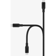 Spigen USB-C to USB-C 1.5 Metre Örgü Kablo 60W Güç / PPS 2.0 Super Hızlı Şarj / Data Type-C Ekstra Dayanıklı DuraSync C11C1 Black - 000CA25702