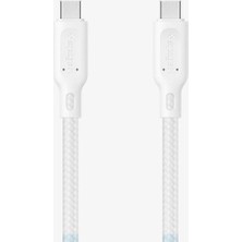 Spigen USB-C to USB-C 1.5 Metre Örgü Kablo 60W Güç / PPS 2.0 Super Hızlı Şarj / Data Type-C Ekstra Dayanıklı DuraSync C11C1 White - 000CA25703