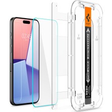 Spigen iPhone 15 Pro Max Cam Ekran Koruyucu Kolay Kurulum Glas.tR EZ Fit Slim HD (2 Adet) - AGL06872