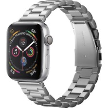 Spigen Apple Watch 49mm Ultra 2/1 - 46mm Seri 10 - 45mm Seri 9/8/7 - 44mm Seri SE2/SE/6/5/4 Kordon Kayış Band Modern Fit Silver - 062MP25404