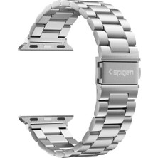 Spigen Apple Watch 49mm Ultra 2/1 - 46mm Seri 10 - 45mm Seri 9/8/7 - 44mm Seri SE2/SE/6/5/4 Kordon Kayış Band Modern Fit Silver - 062MP25404