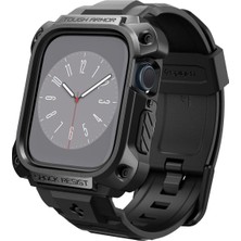 Spigen Apple Watch 45mm (Seri 9/8/7) Kılıf & Kordon Kayış Tough Armor Pro Black - ACS05237