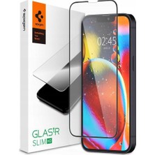 Spigen iPhone 13 Mini Cam Ekran Koruyucu Tam Kaplayan Glas.tR Slim Full Cover Black - AGL03404