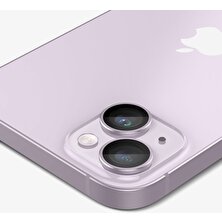 Spigen iPhone 15 / 15 Plus / 14 / 14 Plus Kamera Lens Camı Koruyucu Glas.tR EZ Fit Optik Pro (2 Adet) Purple - AGL05603