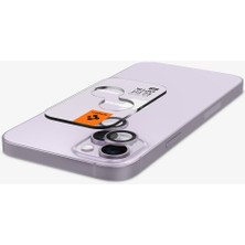 Spigen iPhone 15 / 15 Plus / 14 / 14 Plus Kamera Lens Camı Koruyucu Glas.tR EZ Fit Optik Pro (2 Adet) Purple - AGL05603