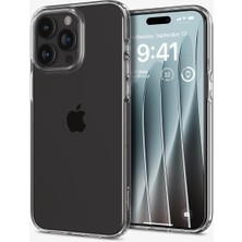 Spigen iPhone 15 Pro Kılıf Liquid Crystal 4 Tarafı Tam Koruma Crystal Clear - ACS06699