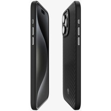 Spigen iPhone 15 Pro Max Kılıf Enzo Aramid MagFit MagSafe özellikli Matte Black - ACS07044