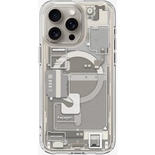 Spigen iPhone 15 Pro Max Kılıf Ultra Hybrid Zero One MagFit MagSafe özellikli Natural Titanium - ACS07211