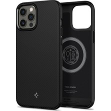 Spigen iPhone 12 Pro Max Kılıf Mag Armor MagFit MagSafe özellikli Matte Black - ACS01864