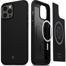 Spigen iPhone 12 Pro Max Kılıf Mag Armor MagFit MagSafe özellikli Matte Black - ACS01864