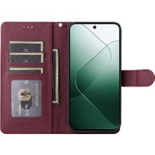 Mellow Shop Xiaomi 14 5g Için Flip Case Deri Çanta Basit Iş Darbeye Çevir (Yurt Dışından)