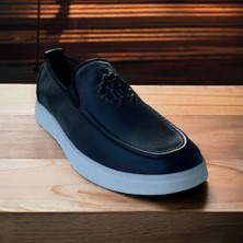 Bess Shoes Deri Armalı Bağcıksız Dikişli Erkek Günlük Ayakkabı