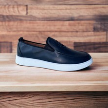 Bess Shoes Deri Armalı Bağcıksız Dikişli Erkek Günlük Ayakkabı
