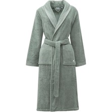 Ecocotton Pure Cotton Kadın Bornoz  Pamuk Nakışlı Yeşil