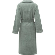 Ecocotton Pure Cotton Kadın Bornoz  Pamuk Nakışlı Yeşil