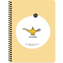 Hisli Şeyler Kareli Spiralli Stickerli Defter Hallederiz 16 5 x 22 5