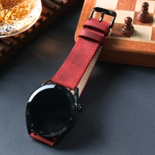 Vagave Hakiki Deri Kırmızı Saat Kordonu ( 20MM ) Omega Nacar Seiko Tudor Citizen Lacoste Casio Fossil Calvin Klein Armani Tissot Klasik Saat Kordonu Kırmızı Deri Kayış