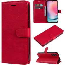 Mays Shop Kart Yuvası ile Samsung Galaxy A24 4g Yüksek Kalite Deri Için Flip Case (Yurt Dışından)