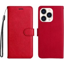 Mays Shop Iphone 14 Için Flip Case Pro Klasik Düz Renk Iş Cüzdan Telefon Kılıfı (Yurt Dışından)