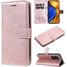 Mays Shop Xiaomi Redmi K40S Klasik Düz Renk Için Flip Case Yüksek Kalite Deri (Yurt Dışından)