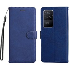 Mays Shop Xiaomi Redmi K40S Klasik Düz Renk Için Flip Case Yüksek Kalite Deri (Yurt Dışından)