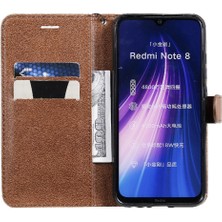 Mays Shop Kart Yuvası ile Xiaomi Redmi Not 8 Için Flip Case Klasik Düz Renk Yüksek (Yurt Dışından)