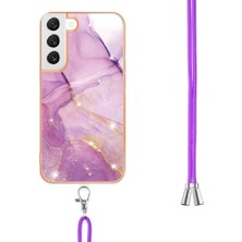 Mays Shop Samsung Galaxy S22 5g Için Crossbody Kordon Askısı Tampon Mermer Yumuşak (Yurt Dışından)